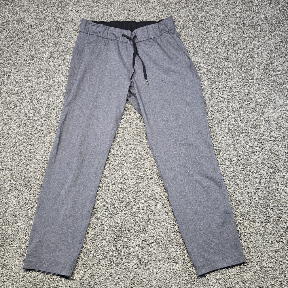 Lululemon On The Fly Pants women Heathered Black Gray Size 8